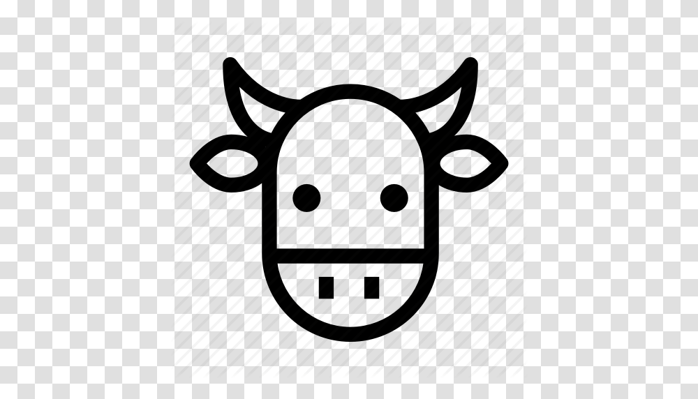 Animal Bull Cow Cow Face Farm Icon, Piggy Bank, Stencil Transparent Png