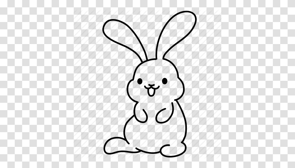 Animal Bunny Cute Easter Pet Rabbit Stand Icon, Sphere Transparent Png