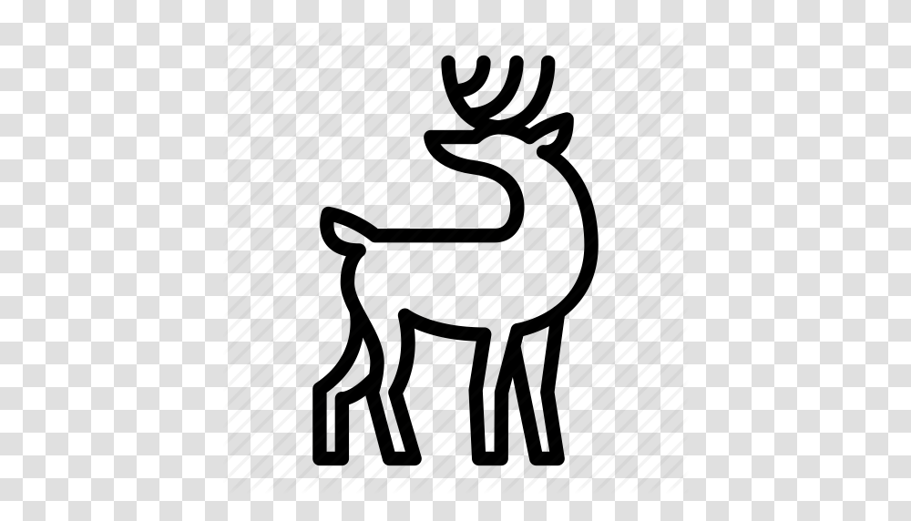 Animal Christmas Deer Horns Merry Christmas New Year, Piano, Silhouette, Building Transparent Png