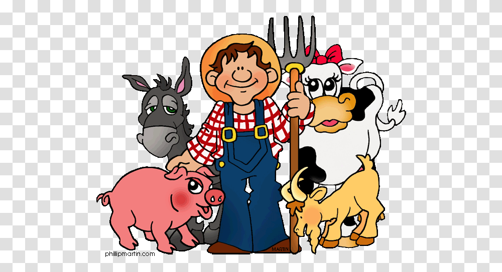 Animal Clipart For Kids Free Farmer And Animals Clipart, Mammal, Performer, Hog, Pig Transparent Png