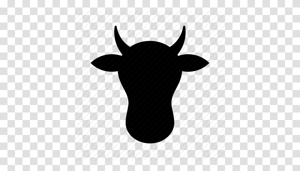 Animal Cow Face Farm Farming Shape Silhouette Icon, Piano, Leisure Activities, Musical Instrument, Mammal Transparent Png