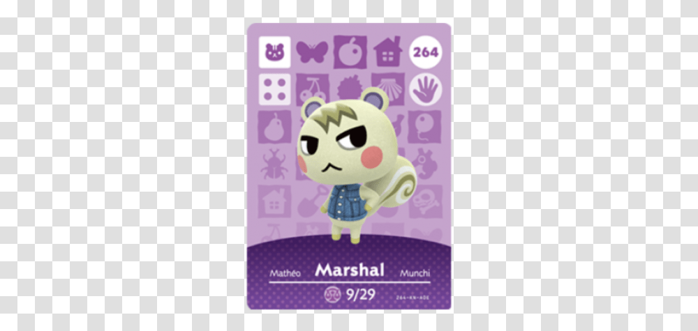 Animal Crossing Amiibo Card Marshal, Toy, Plush, Figurine Transparent Png
