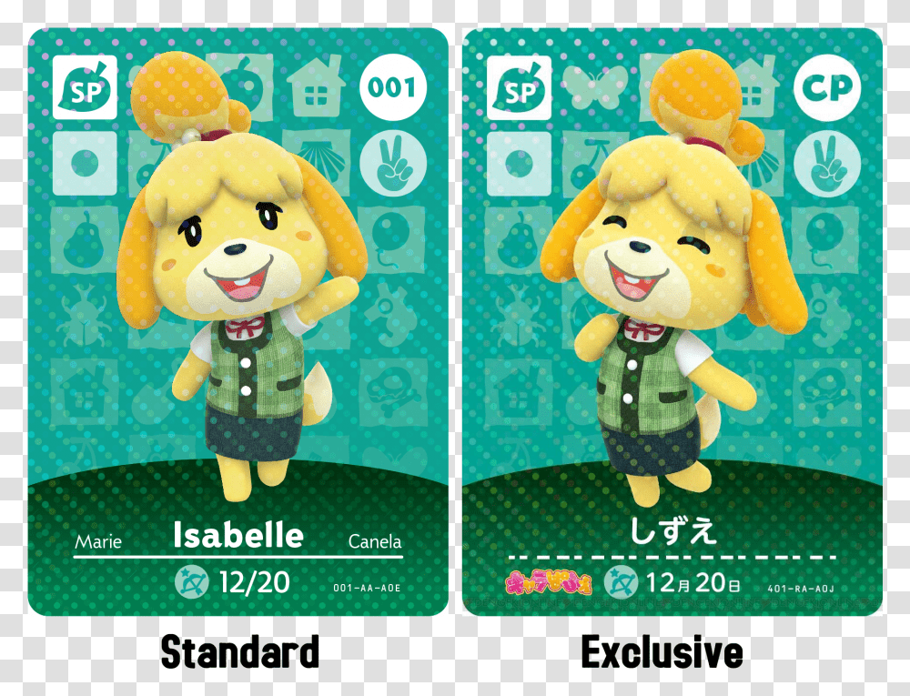 Animal Crossing Amiibo Cards Variant Isabelle Animal Crossing Happy Home Designer, Toy, Plush, Label Transparent Png