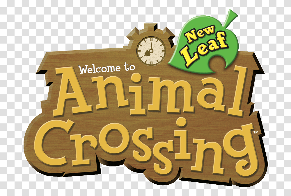 Animal Crossing New Leaf Logopedia Fandom Logo Animal Crossing New Leaf, Clock Tower, Text, Alphabet, Word Transparent Png