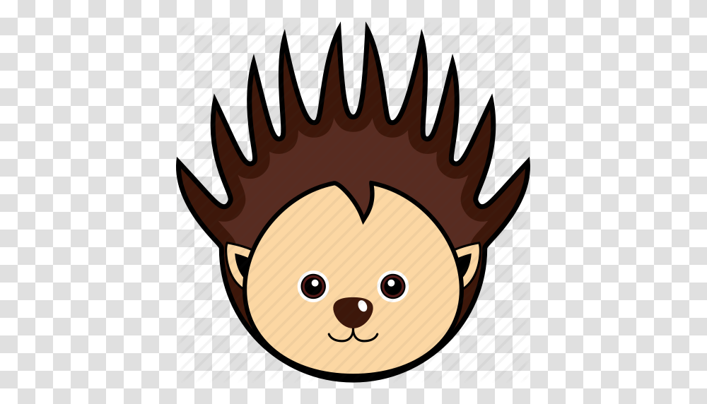 Animal Cute Face Head Porcupine Wild Icon, Plant, Seed, Grain, Produce Transparent Png