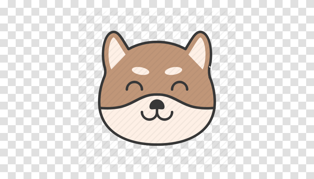 Animal Dog Emoji Emoticon Pet Shiba Icon, Label, Mammal, Birthday Cake Transparent Png