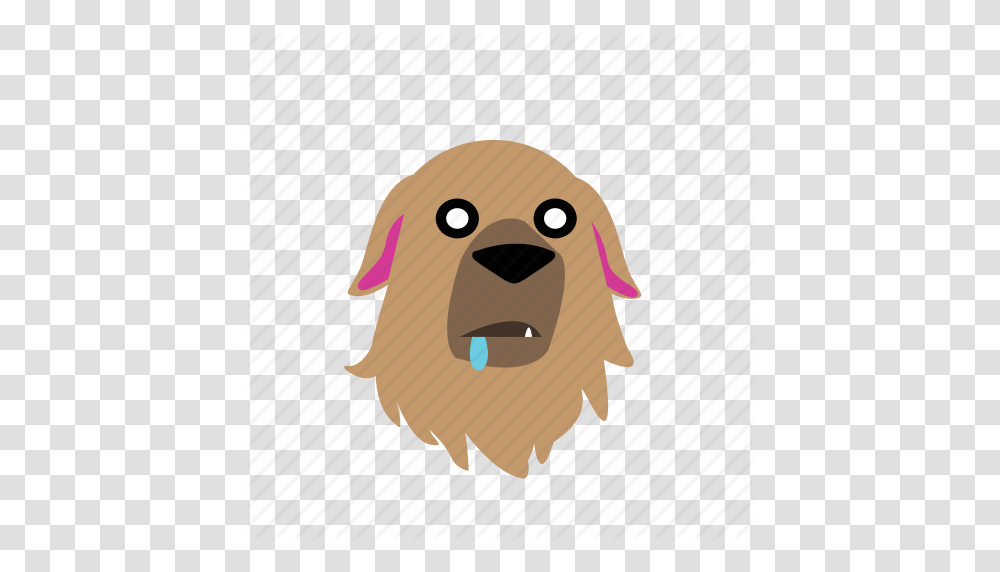 Animal Dog Emoji Graphic Hungry Sticker Icon, Golden Retriever, Pet, Canine, Mammal Transparent Png