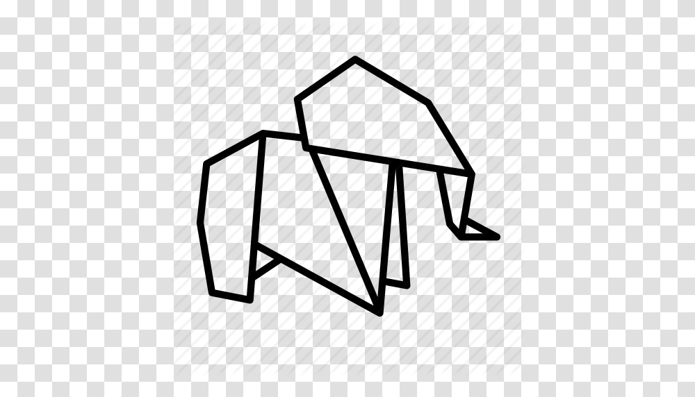 Animal Elephant Folded Origami Paper Toy Icon, Plot, Furniture, Diagram Transparent Png