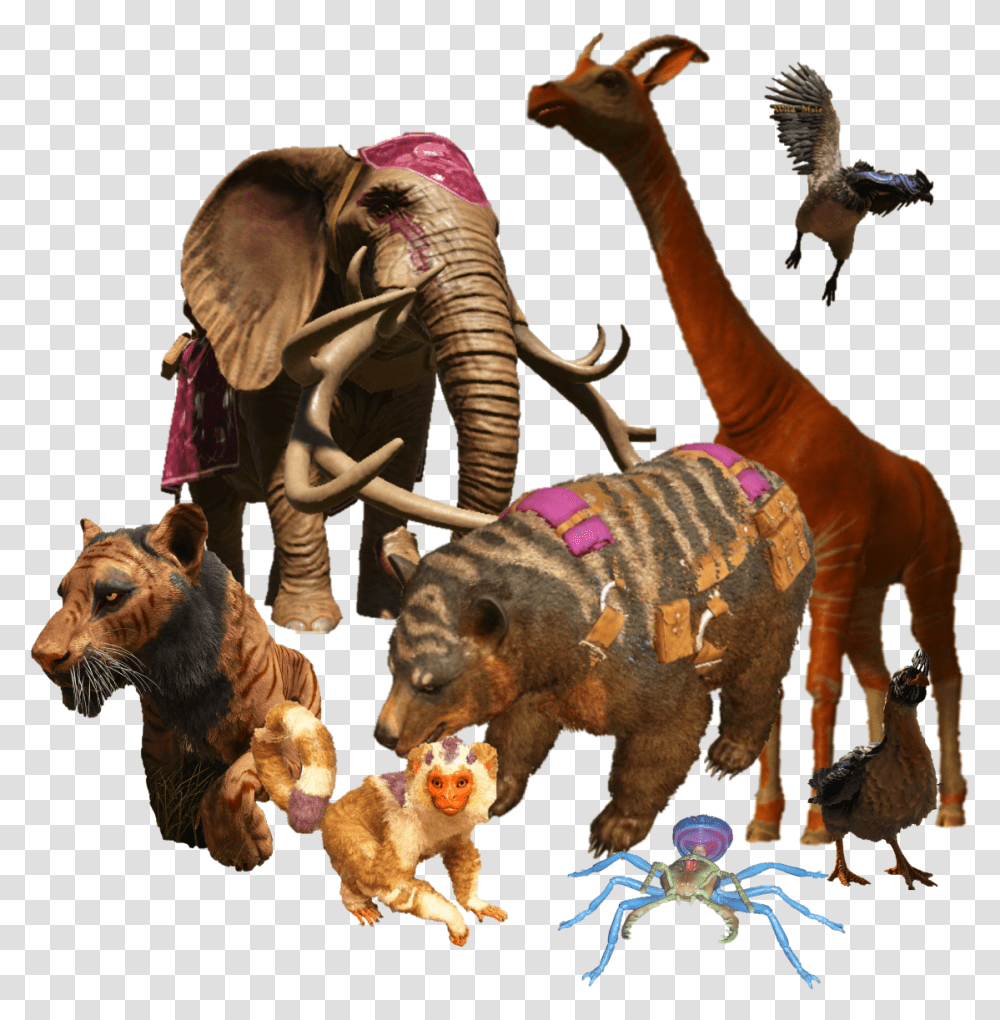 Animal Elephant With Large Tusk, Wildlife, Mammal, Bird, Figurine Transparent Png