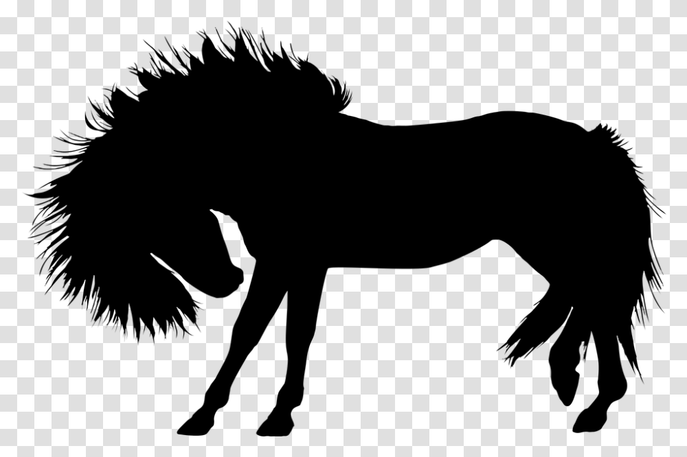 Animal Equine Horse Silhouette Stallion Wild Redbubble Horse Stickers, Gray, World Of Warcraft Transparent Png