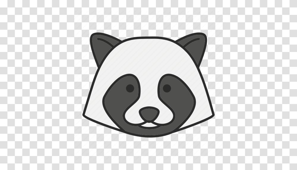 Animal Face Pet Raccoon Racoon Wildlife Zoology Icon, Tape, Cushion, Label Transparent Png