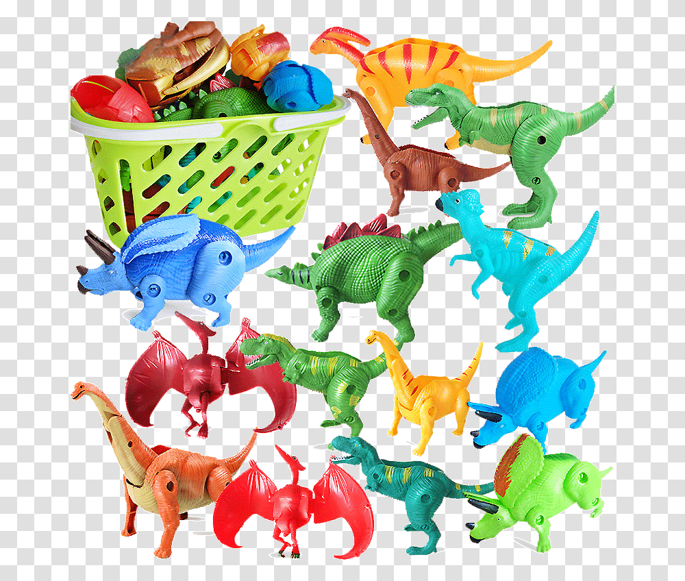 Animal Figure, Basket, Dinosaur, Reptile Transparent Png