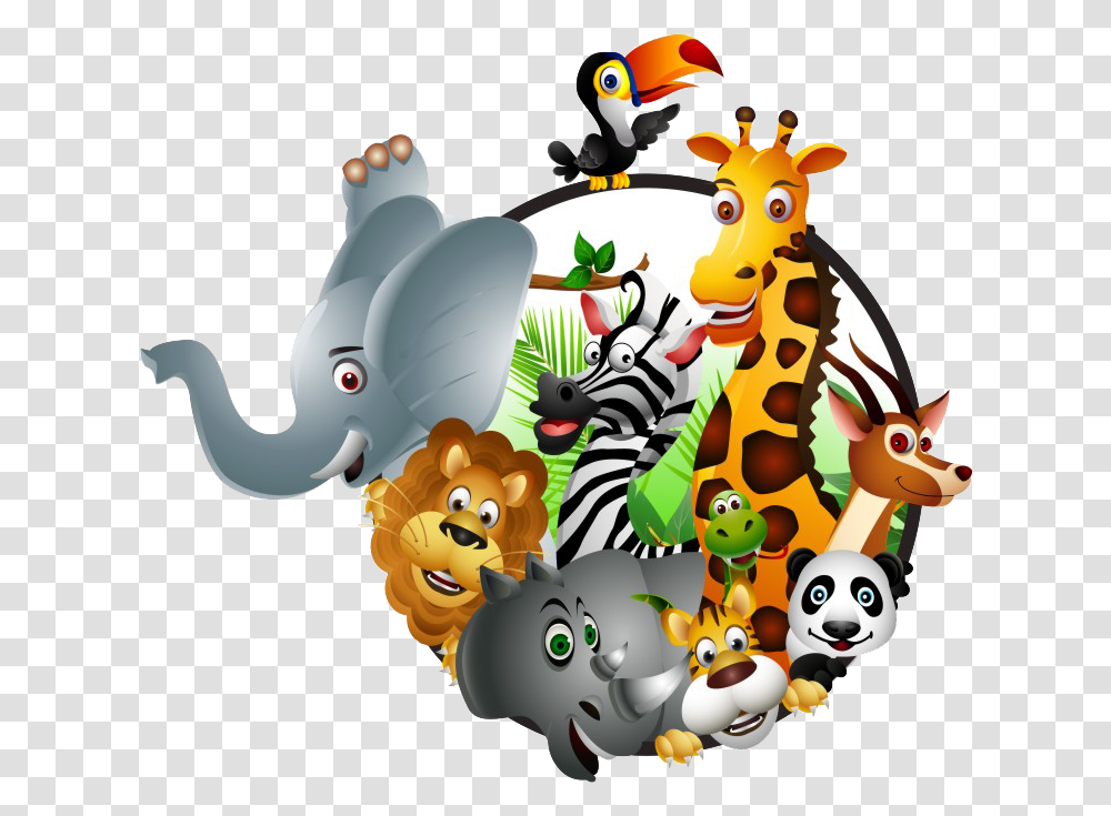 Animal Kingdom Clipart Safari Kid Cartoon Wildlife Clip Art Safari Animals, Mammal, Graphics, Crowd, Circus Transparent Png