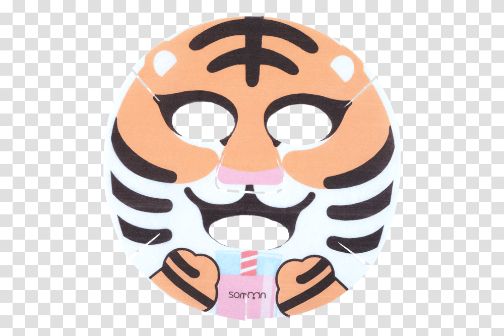 Animal Mask Tiger Clipart Download Sleep Mask, Rug, Hole, Paint Container Transparent Png
