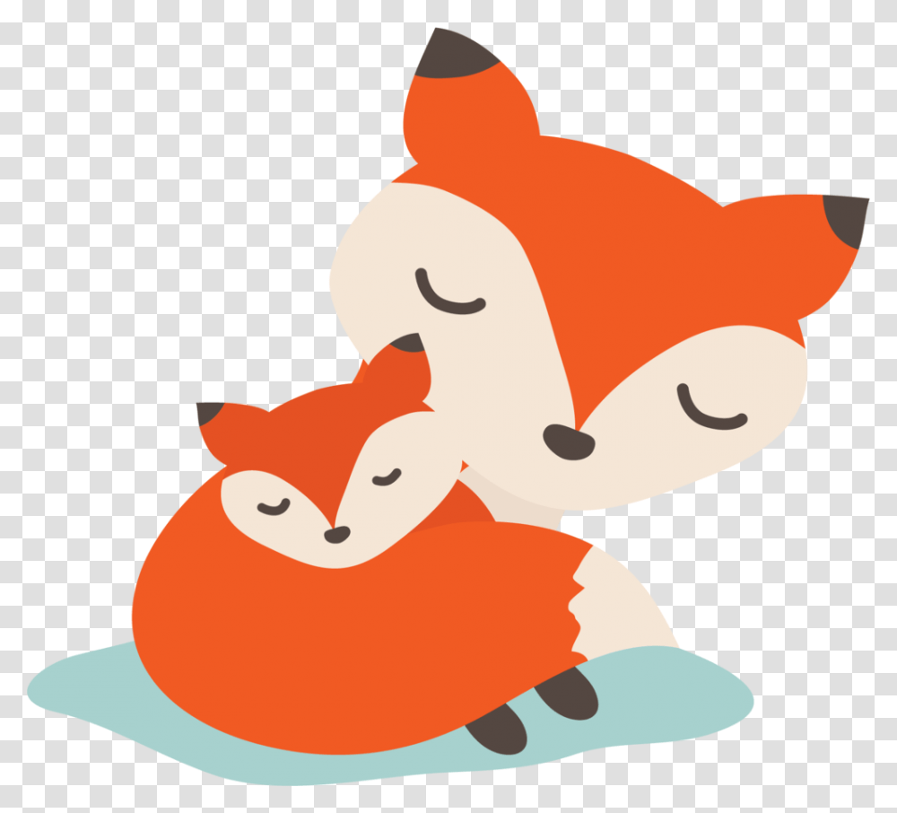 Animal Mom And Baby Baby Fox Cartoon, Mammal, Snowman, Outdoors Transparent Png
