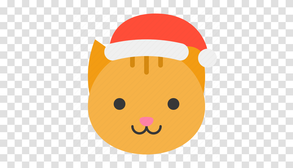 Animal Pet Cat Hat Christmas Zoo Xmas Icon Cat Wearing Christmas Hat Cartoon, Label, Text, Food, Piggy Bank Transparent Png