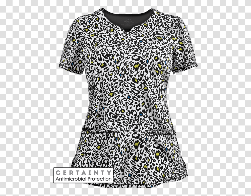 Animal Print Medical Uniform, Apparel, Blouse, Sleeve Transparent Png