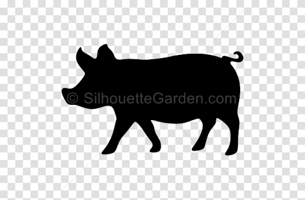 Animal Silhouette Clipart Pig Farm Animal Silhouettes, Mammal, Hog, Bull, Horse Transparent Png