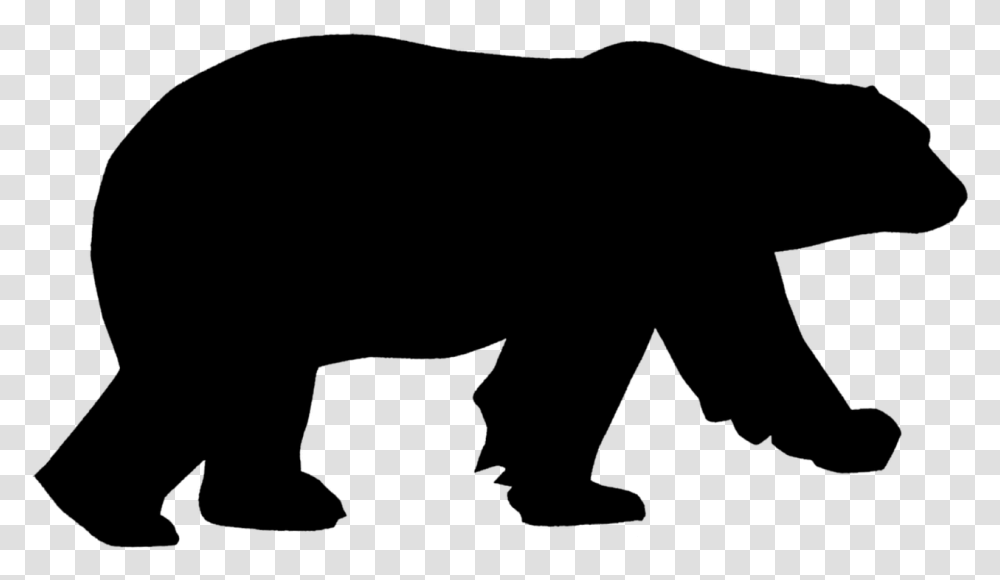 Animal Silhouette Silhouette Clip Art Polar Bear Walking Silhouette, Gray, World Of Warcraft Transparent Png