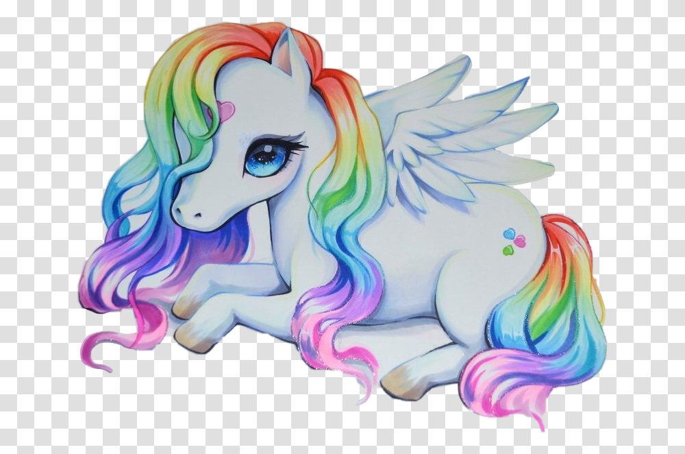 Animal Sticker Rainbow Unicorn Colours Art Lovehearts, Drawing, Pattern, Modern Art Transparent Png