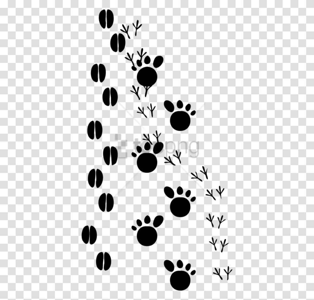Animal Tracks Clipart, Stencil, Silhouette, Footprint, Stain Transparent Png
