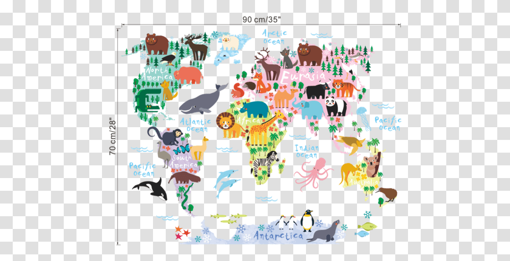 Animal World Map, Plot, Diagram, Atlas Transparent Png