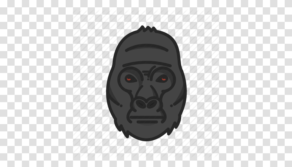 Animalpack Gorilla Harambe Jungle Icon, Face, Mammal, Head, Milk Transparent Png