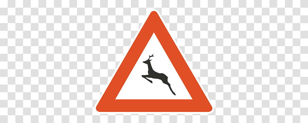 Animals Symbol, Triangle, Road Sign, Antelope Transparent Png
