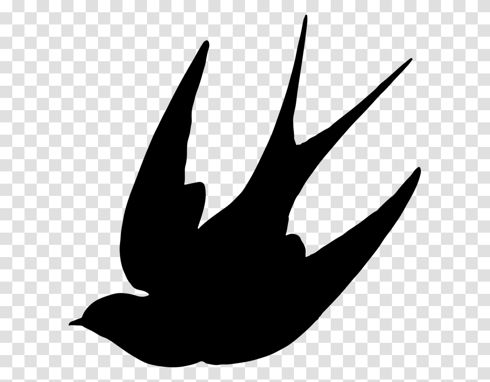 Animals Bird Flying Silhouette Swallow Wings Swallow Clipart, Gray, World Of Warcraft Transparent Png