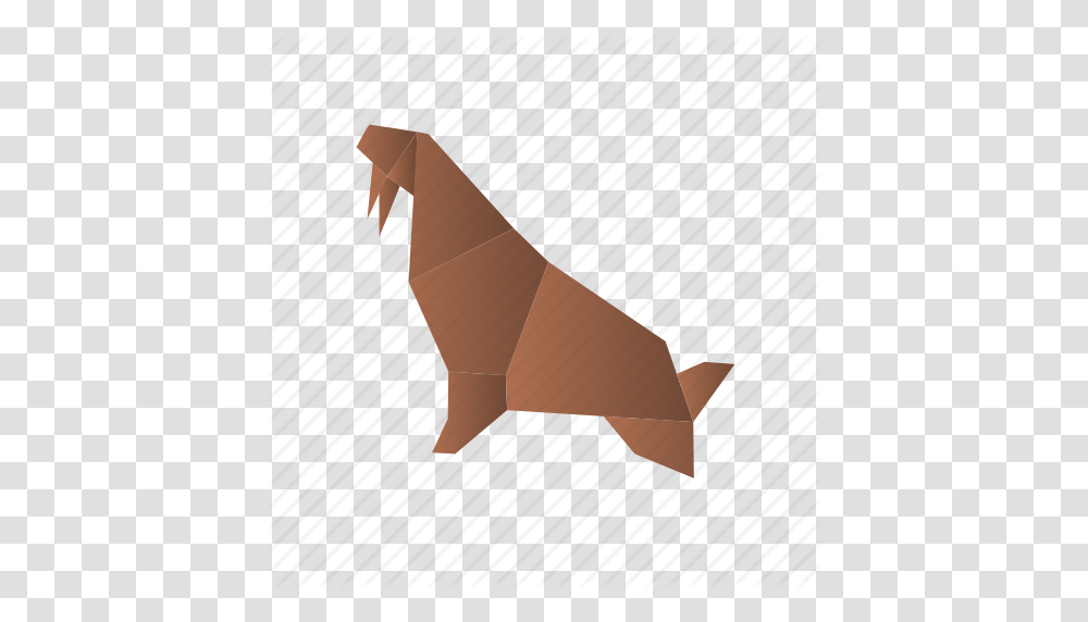 Animals Classic Origami Paper Walrus Icon, Mammal, Wildlife, Axe, Tool Transparent Png
