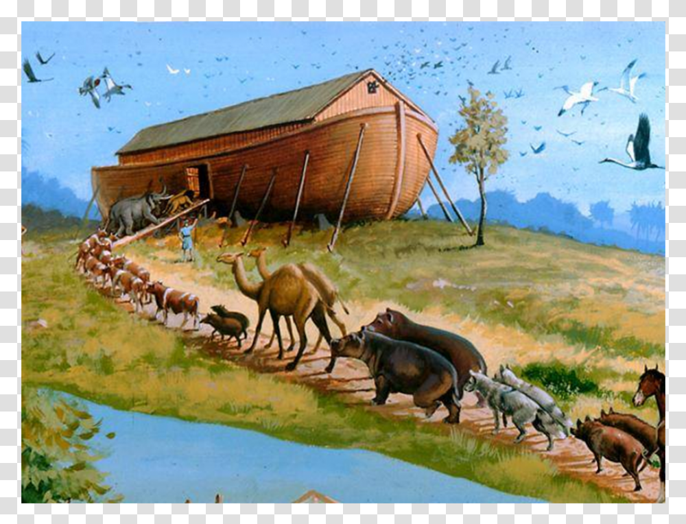 Animals Entering Noahs Ark, Person, Horse, Mammal, Antelope Transparent Png