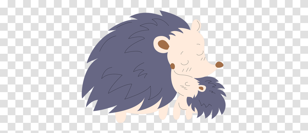 Animals Mom And Baby Porcupine Illustration Cartoon, Mammal, Bird, Wildlife, Sheep Transparent Png