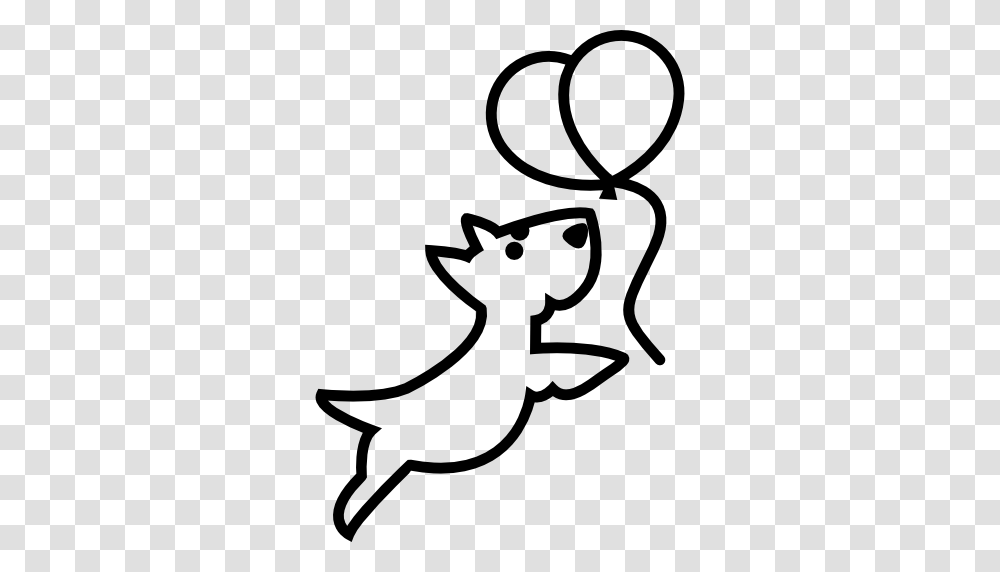 Animals Small Dog Dogs Balloons Dog Balloon Dog Outline, Gray, World Of Warcraft Transparent Png