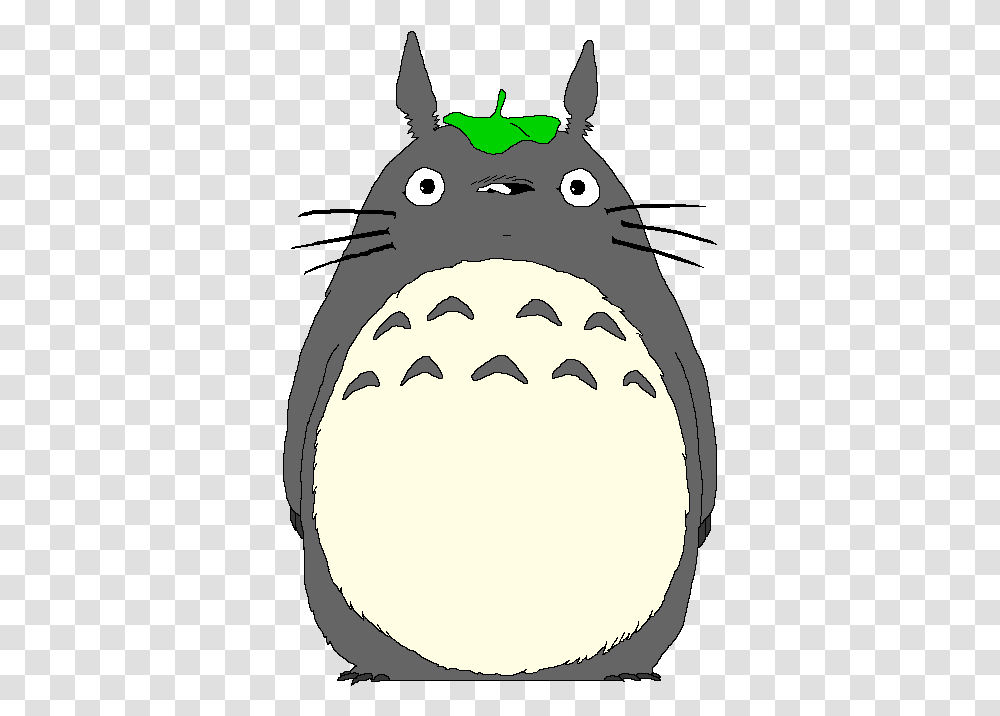 Animated Anime Art Sticker Gif Totoro, Bird, Animal, Plant, Food Transparent Png