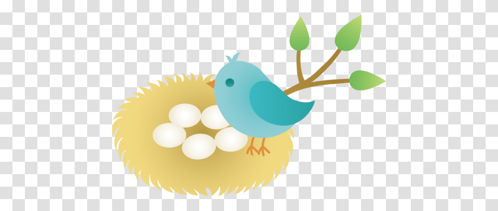 Animated Bird Clip Art Blue Bird With Nest Of Eggs, Animal, Food, Kiwi Bird Transparent Png