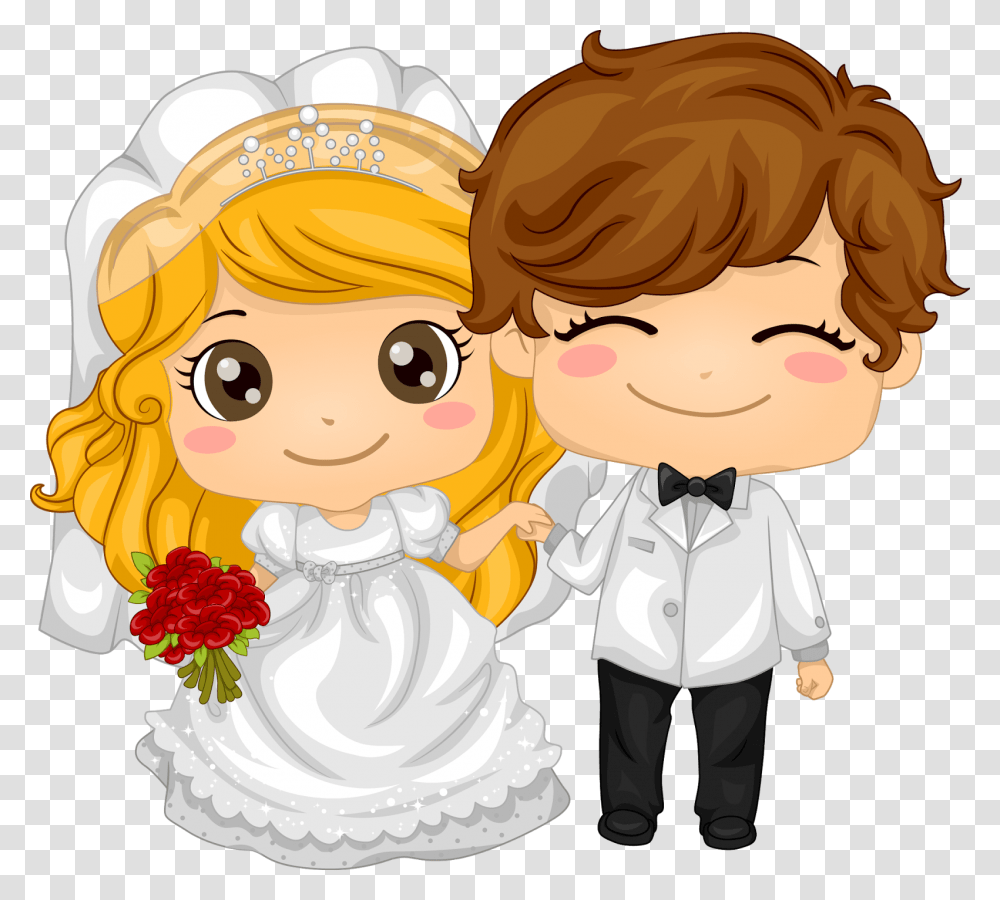 Animated Bride And Groom, Person, People Transparent Png