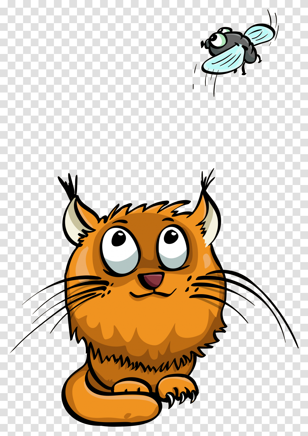 Animated Cartoon Cat Cute Fly Funny Animals Ginger Cat, Mammal, Pet, Beaver, Wildlife Transparent Png