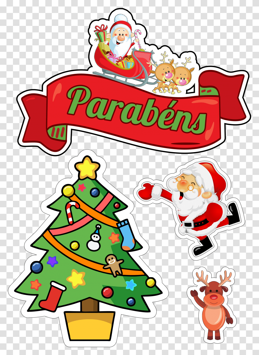 Animated Cartoon Christmas Tree, Plant, Ornament, Label Transparent Png