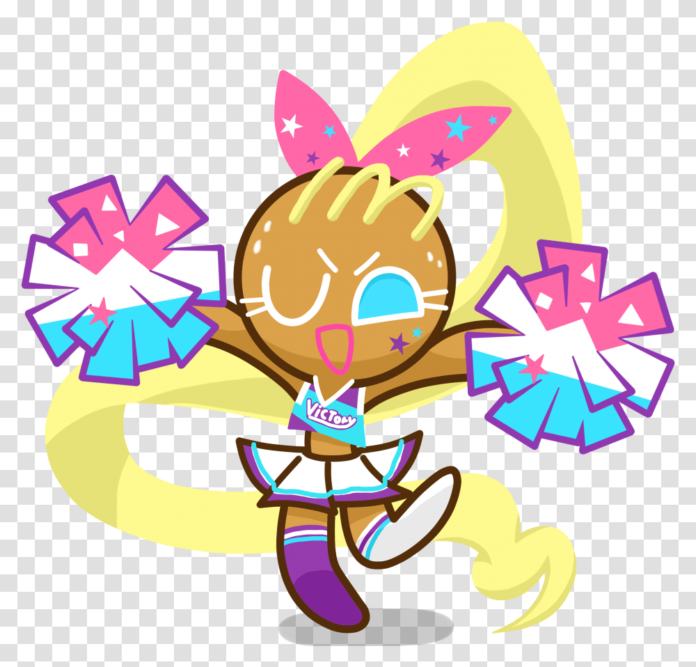 Animated Cheerleader Clipart Download Run Cookie Anime, Graphics, Outdoors, Nature, Floral Design Transparent Png
