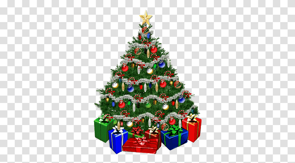 Animated Christmas Christmas Tree Gif, Ornament, Plant Transparent Png