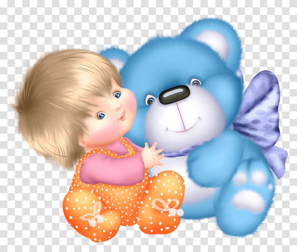 Animated Cute Teddy Bears, Doll, Toy, Person, Human Transparent Png