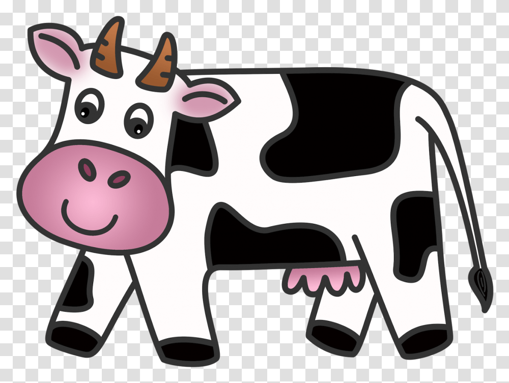 Animated Dairy Cow Clipart Cartoon, Cattle, Mammal, Animal Transparent Png