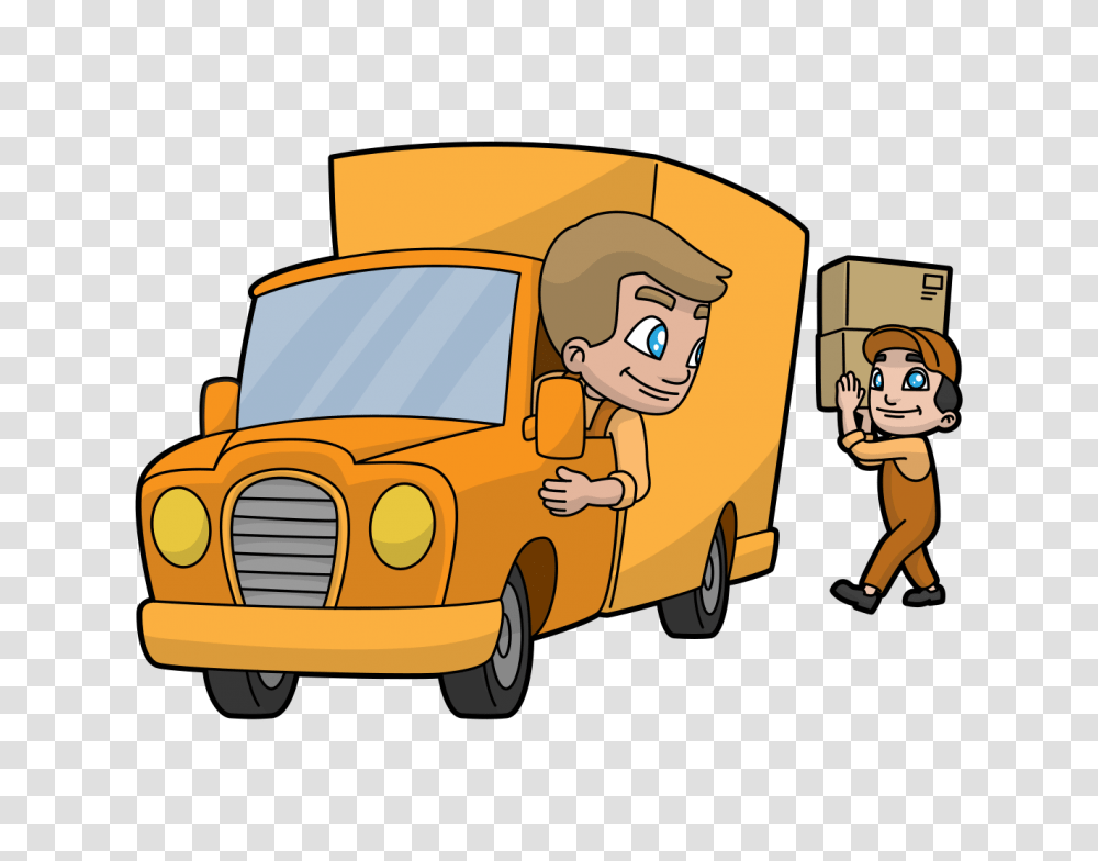 Animated Delivery Truck, Transportation, Vehicle, Van, Moving Van Transparent Png