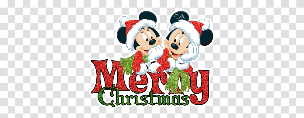 Animated Disney Christmas Clipart Merry Christmas From Disney, Label, Text, Advertisement, Graphics Transparent Png