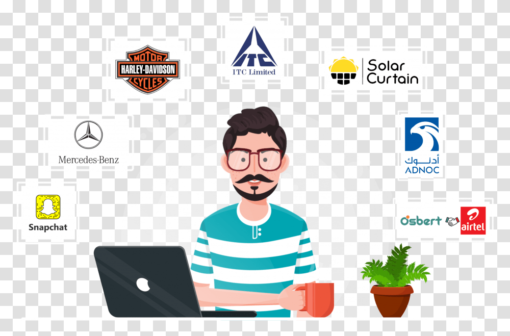Animated Explainer Video Company In Indore India Motiongility Houseplant, Label, Text, Person, Sunglasses Transparent Png