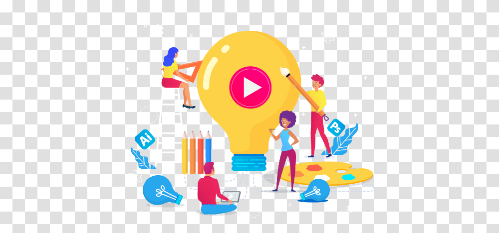 Animated Explainer Videos In Bangalore Doodlemango Sharing, Person, Light, Vehicle, Transportation Transparent Png