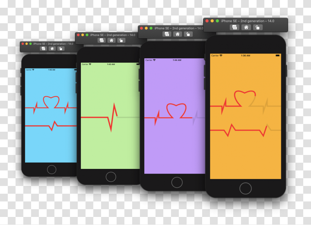 Animated Heartbeat Shape With Swiftui Vertical, Mobile Phone, Electronics, Cell Phone, Text Transparent Png