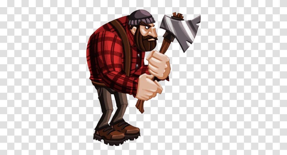 Animated Lumberjack, Person, Human, Helmet Transparent Png