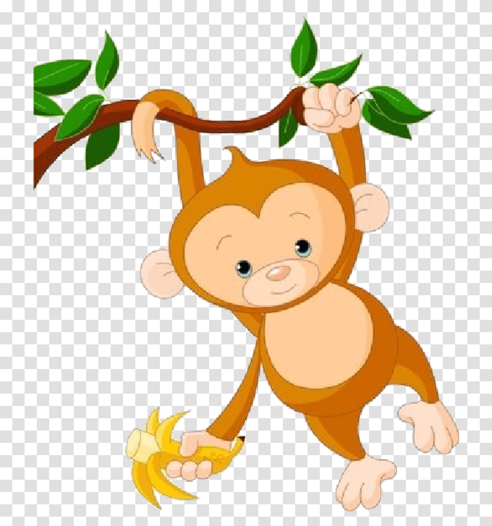 Animated Monkey In A Tree Baby Monkey Clip Art, Toy, Animal, Invertebrate, Insect Transparent Png