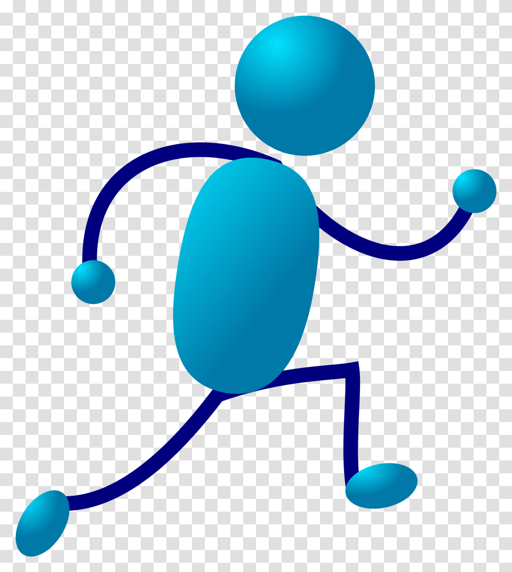 Animated People Running Stick Man Running, Balloon, Electronics, Headphones Transparent Png